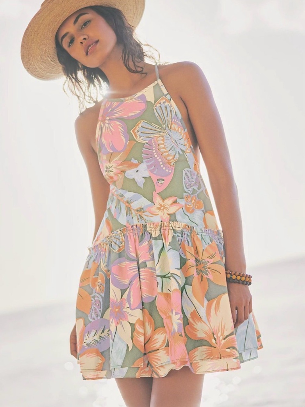 Free People Deserted Island Mini Dress  I’m 5’8 and it lays above my knee👗NWOT